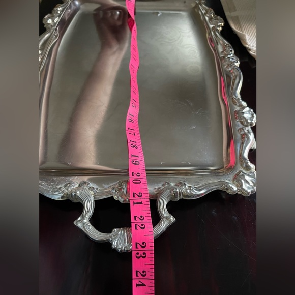 Golden Crown Silver Plated Butler’s Tray - Picture 6 of 10